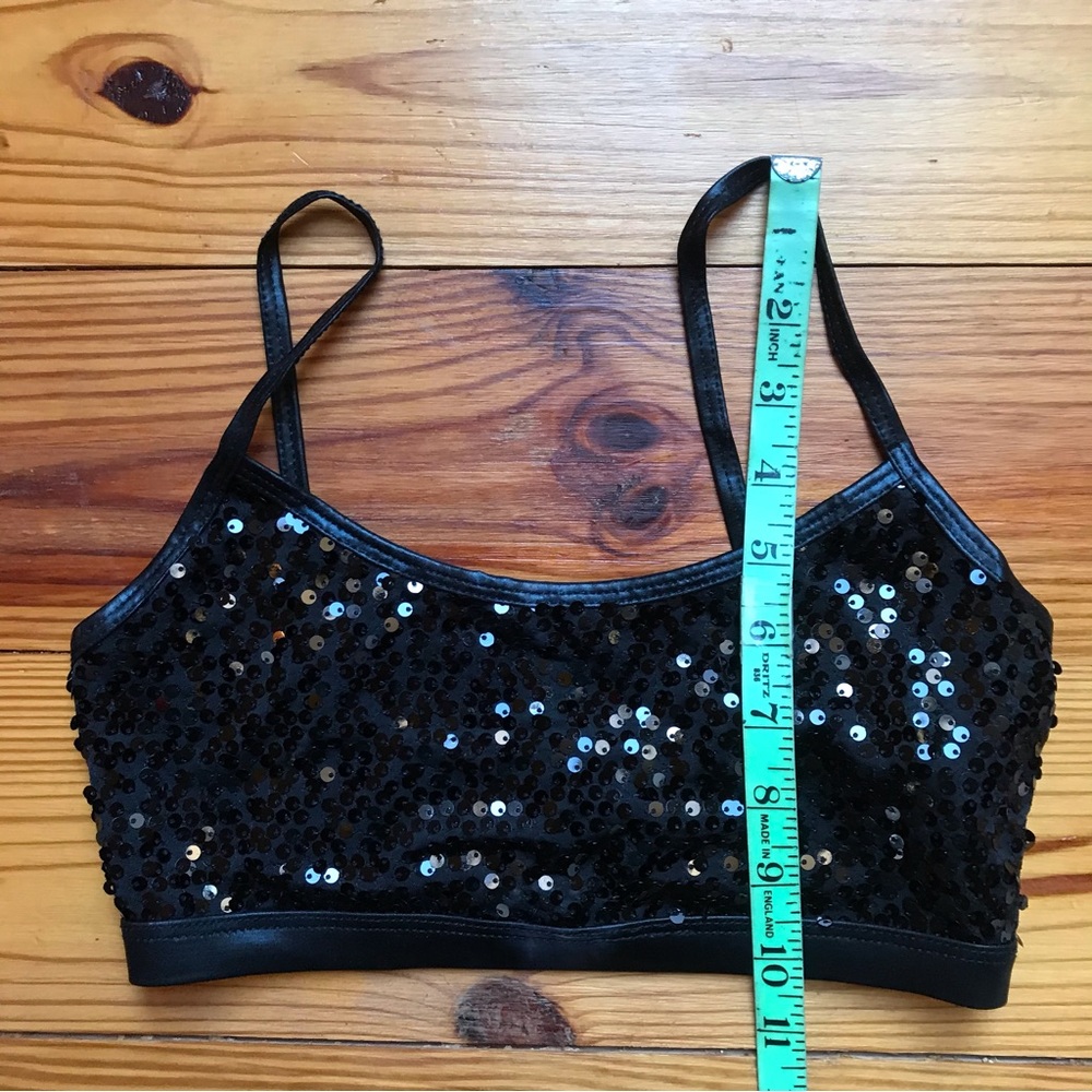 Double Platinum Performance Wear Sequin Gold Silver Red Black Purple Bra NWOT YL - Picture 8 of 8